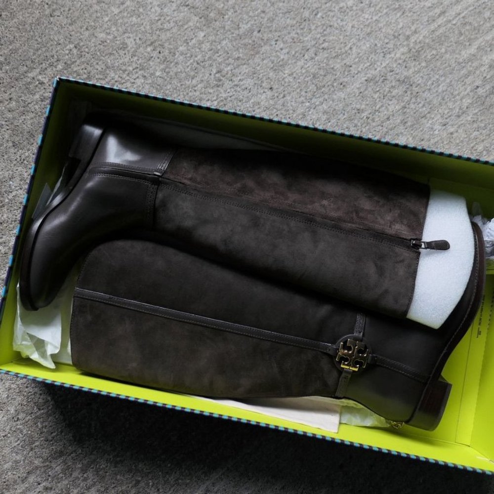 tory burch miller 25mm suede boots - Picture 4 of 9